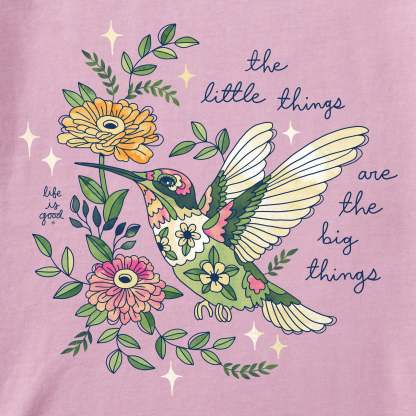 Women's Little Thing Hummingbird Short Sleeve Crusher Tee
