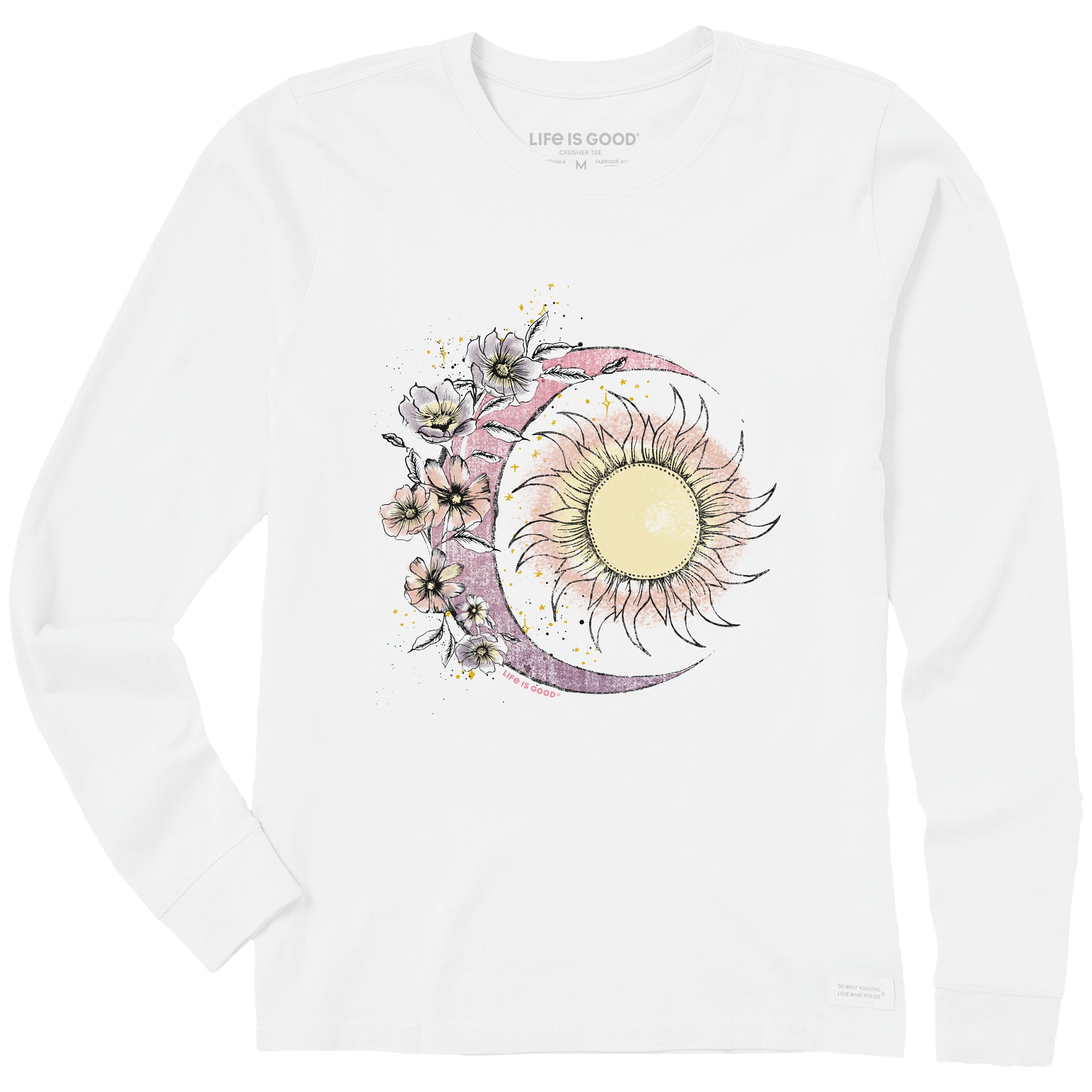Women's Moon Flower Long Sleeve Crusher Tee