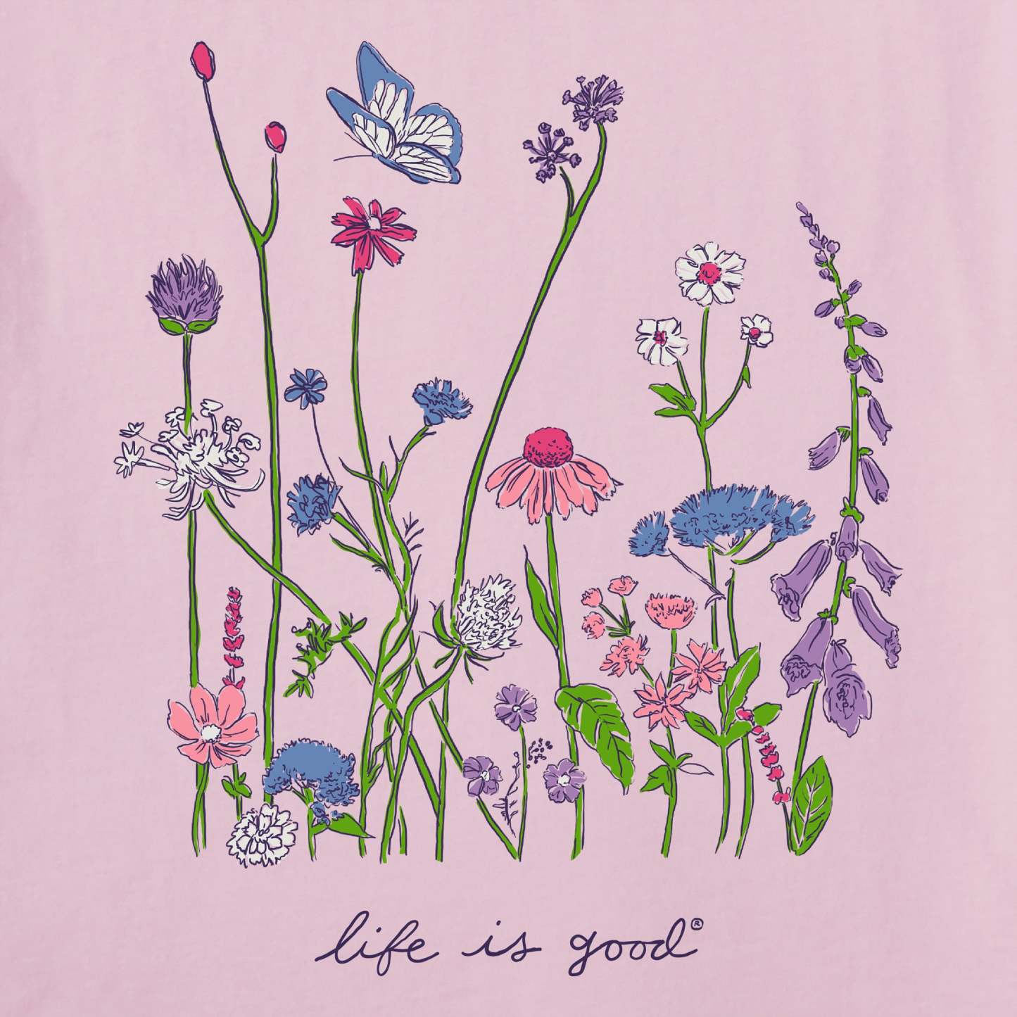 Women's Realaxed Wildflowers Short Sleeve Tee