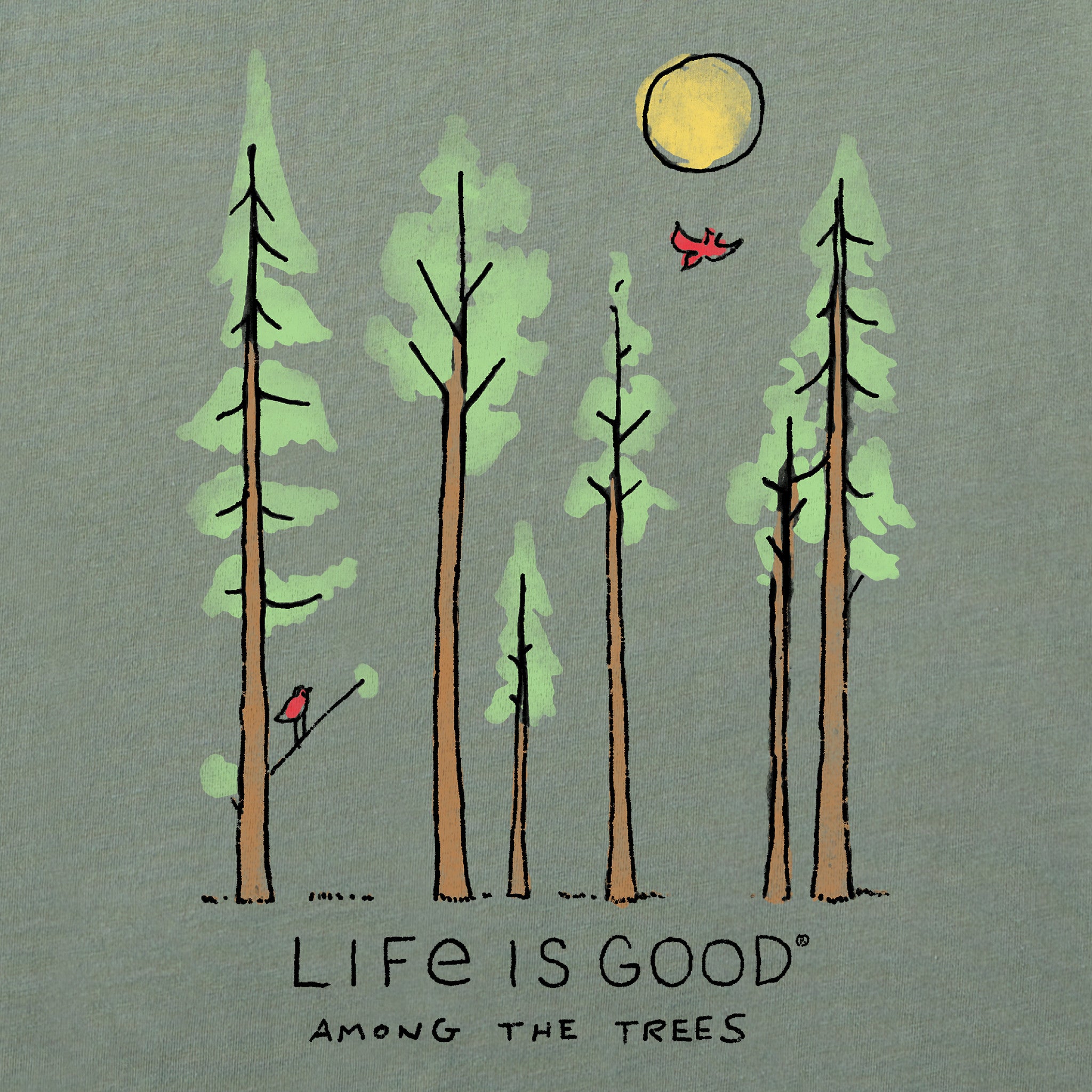 Women's Life is Good Among the Trees Short Sleeve Tee