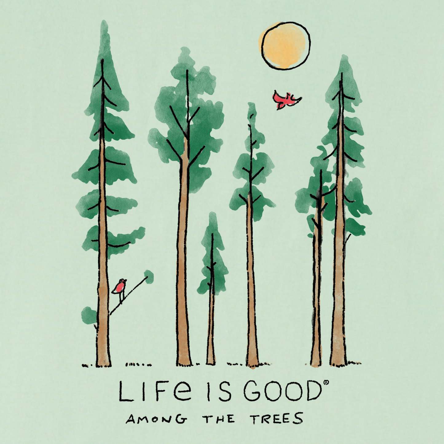 Women's Life is Good Among the Trees Short Sleeve Tee