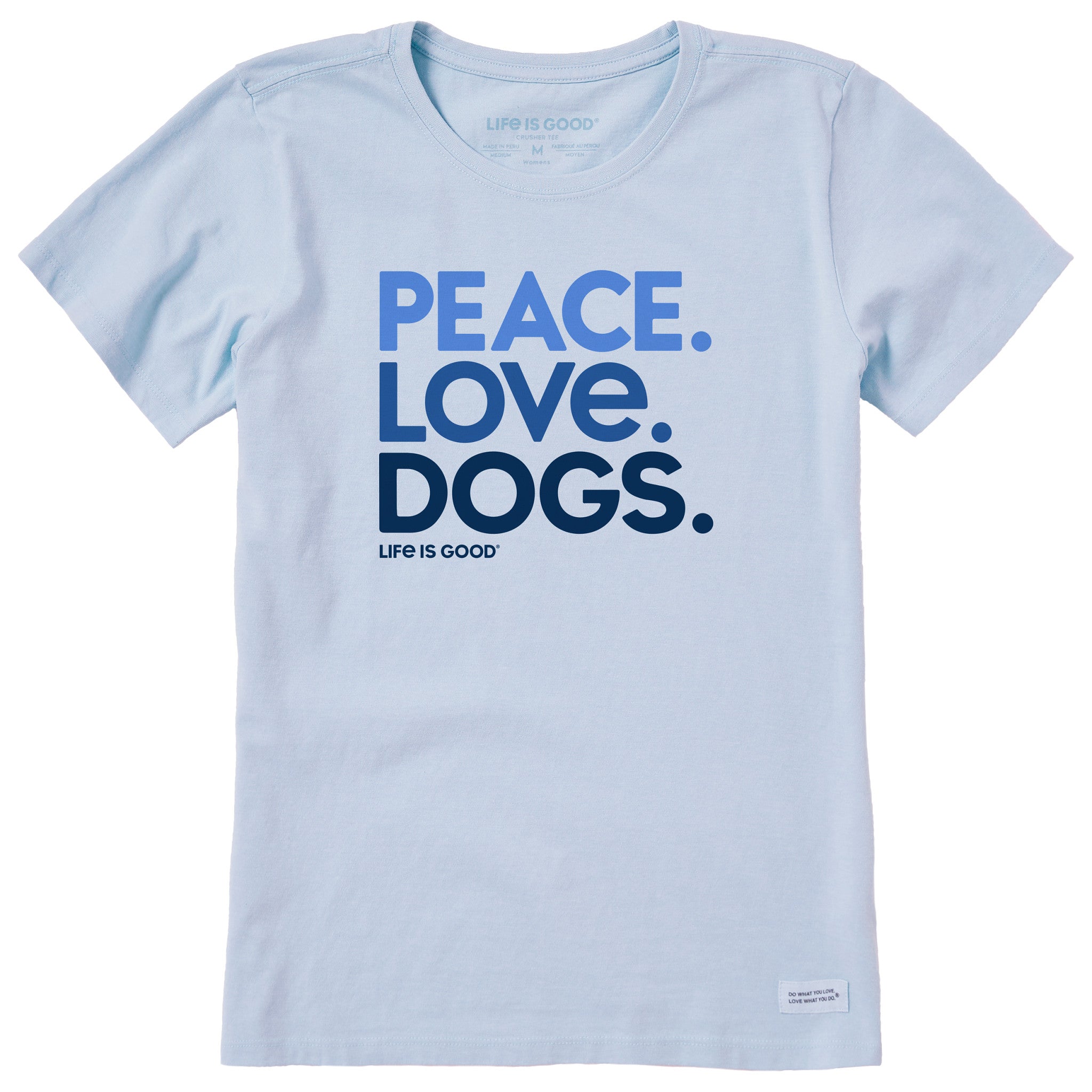 Women's Peace Love Dogs Short Sleeve Crusher Tee