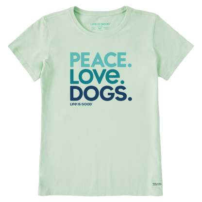 Women's Peace Love Dogs Short Sleeve Crusher Tee