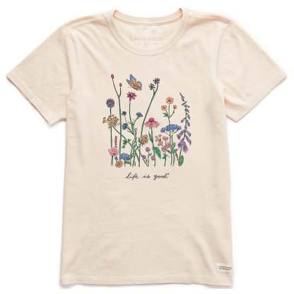 Women's Realaxed Wildflowers Short Sleeve Tee