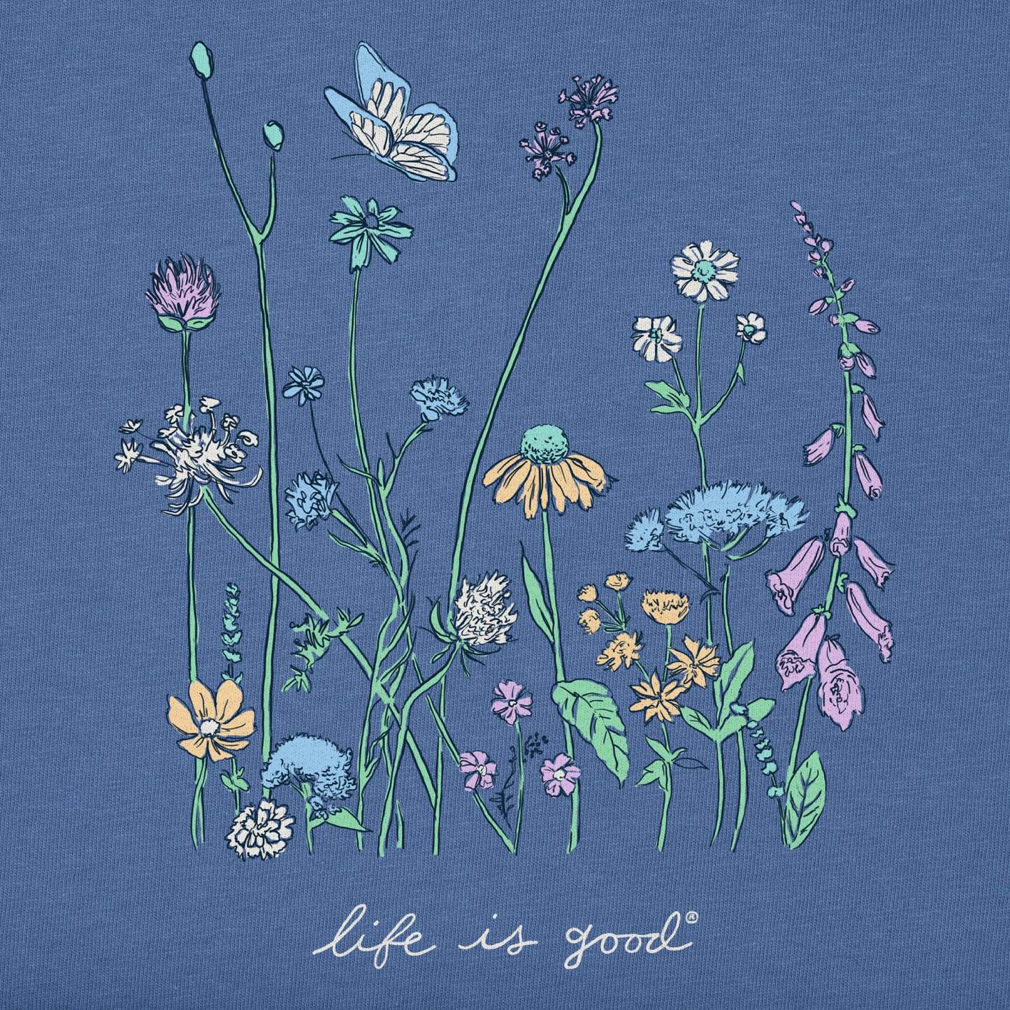 Women's Realaxed Wildflowers Short Sleeve Tee