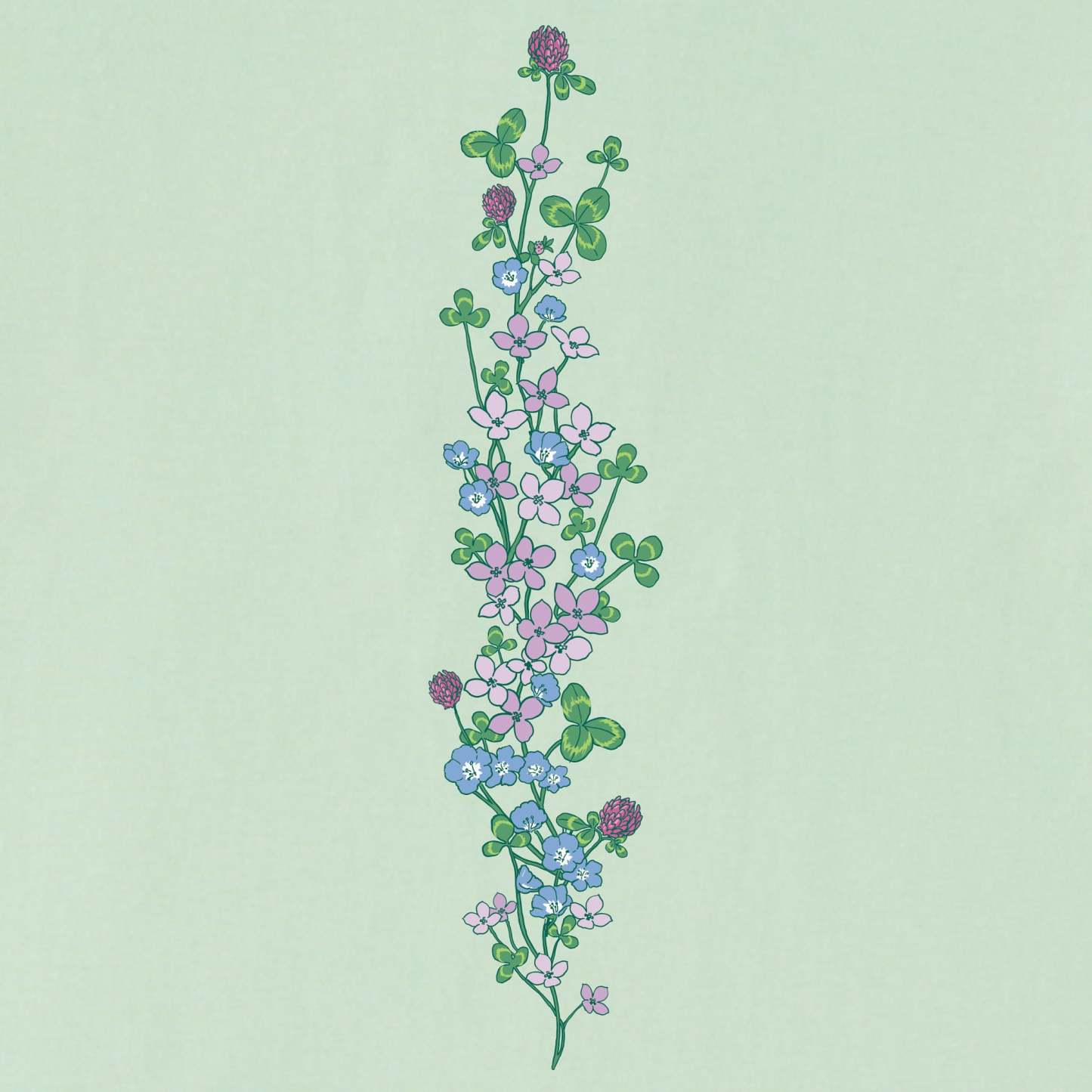 Women's Clovers & Wildflowers Long Sleeve Crusher Tee