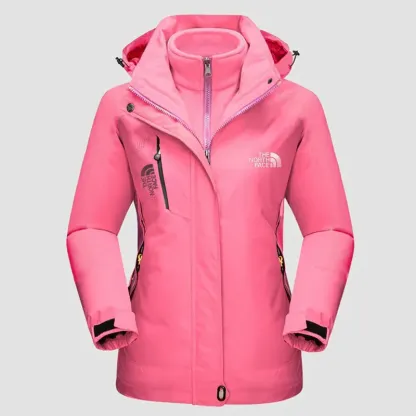 The Nokhjgrth Face-Women's Winter Coats 3-IN-1 Snow Ski Jacket Water Resistant Windproof Fleece Winter Jacket Parka