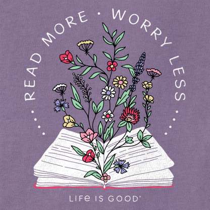 Women's Read More Flower Book Short Sleeve Tee
