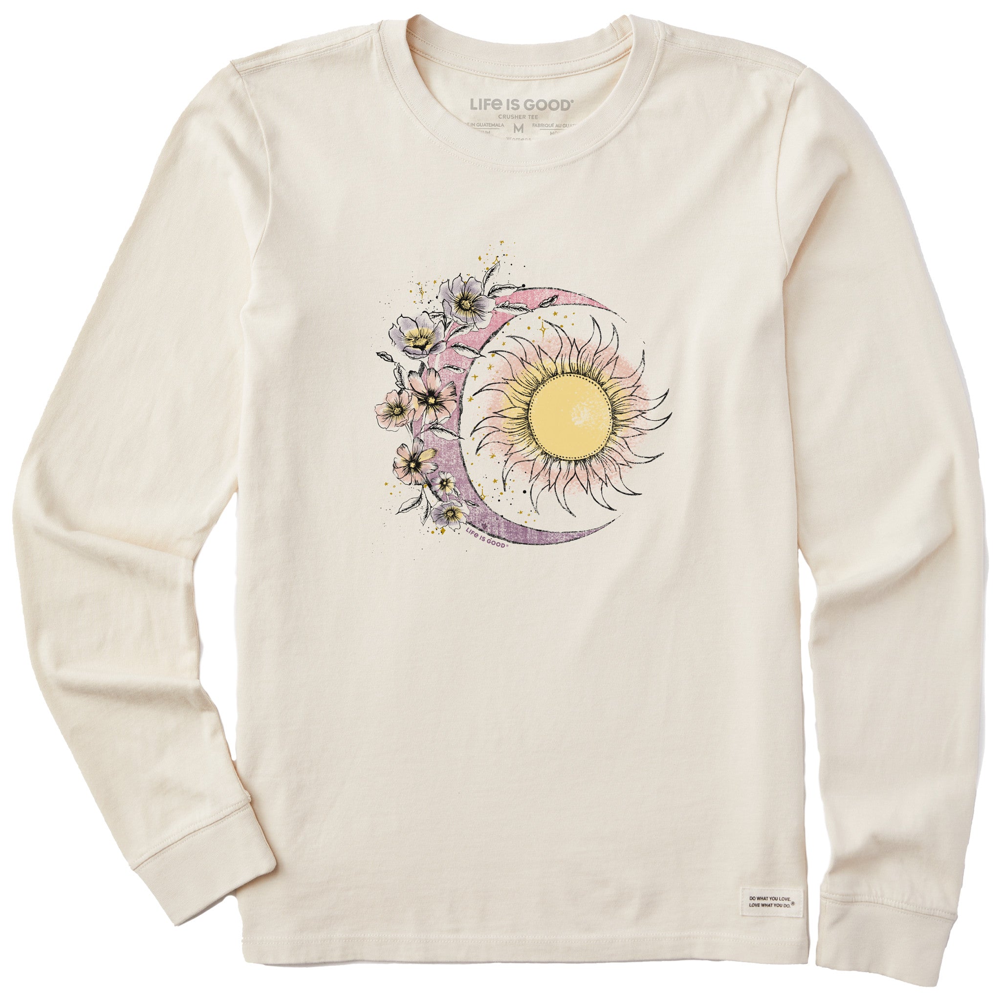 Women's Moon Flower Long Sleeve Crusher Tee