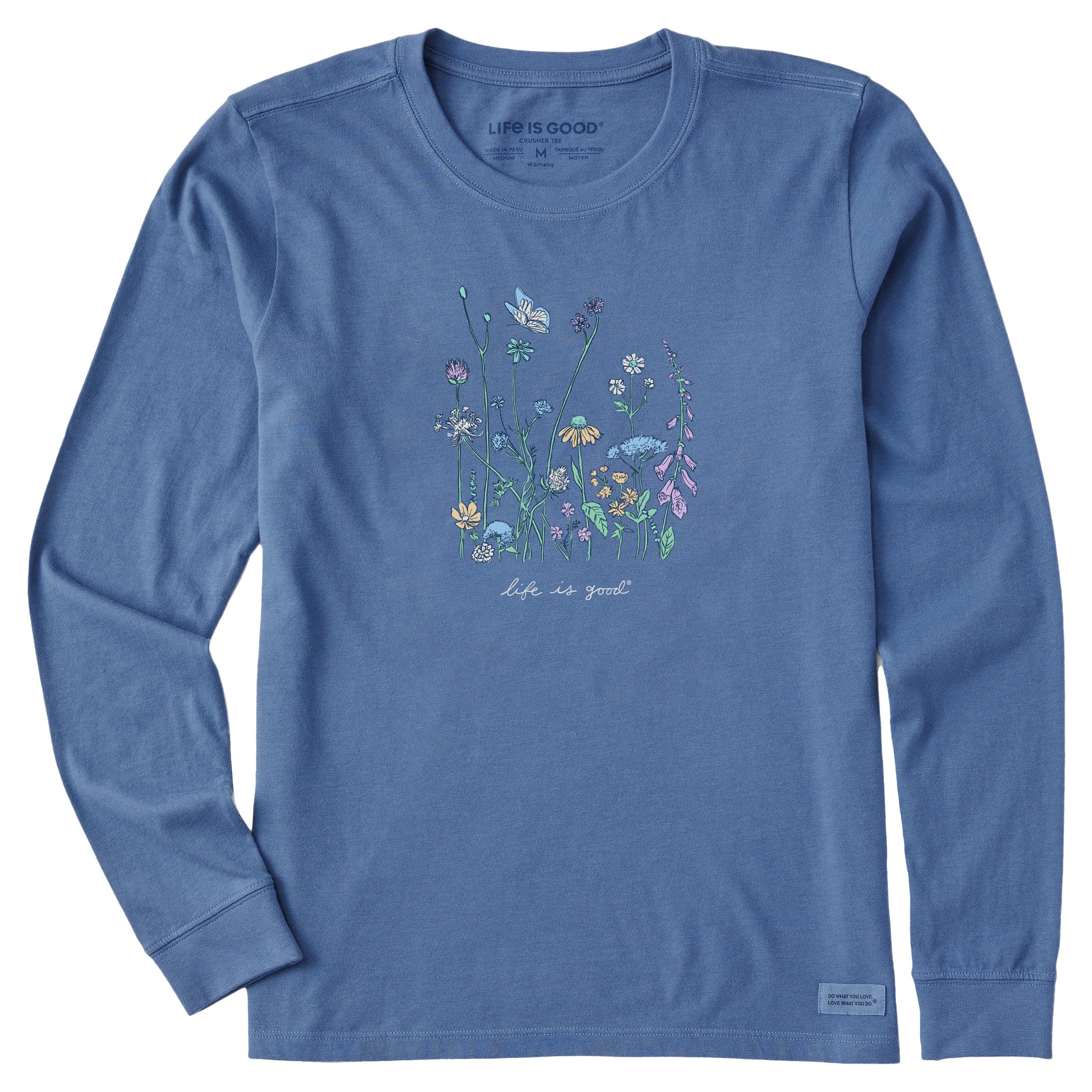 Women's Realaxed Wildflowers Long Sleeve Crusher Tee