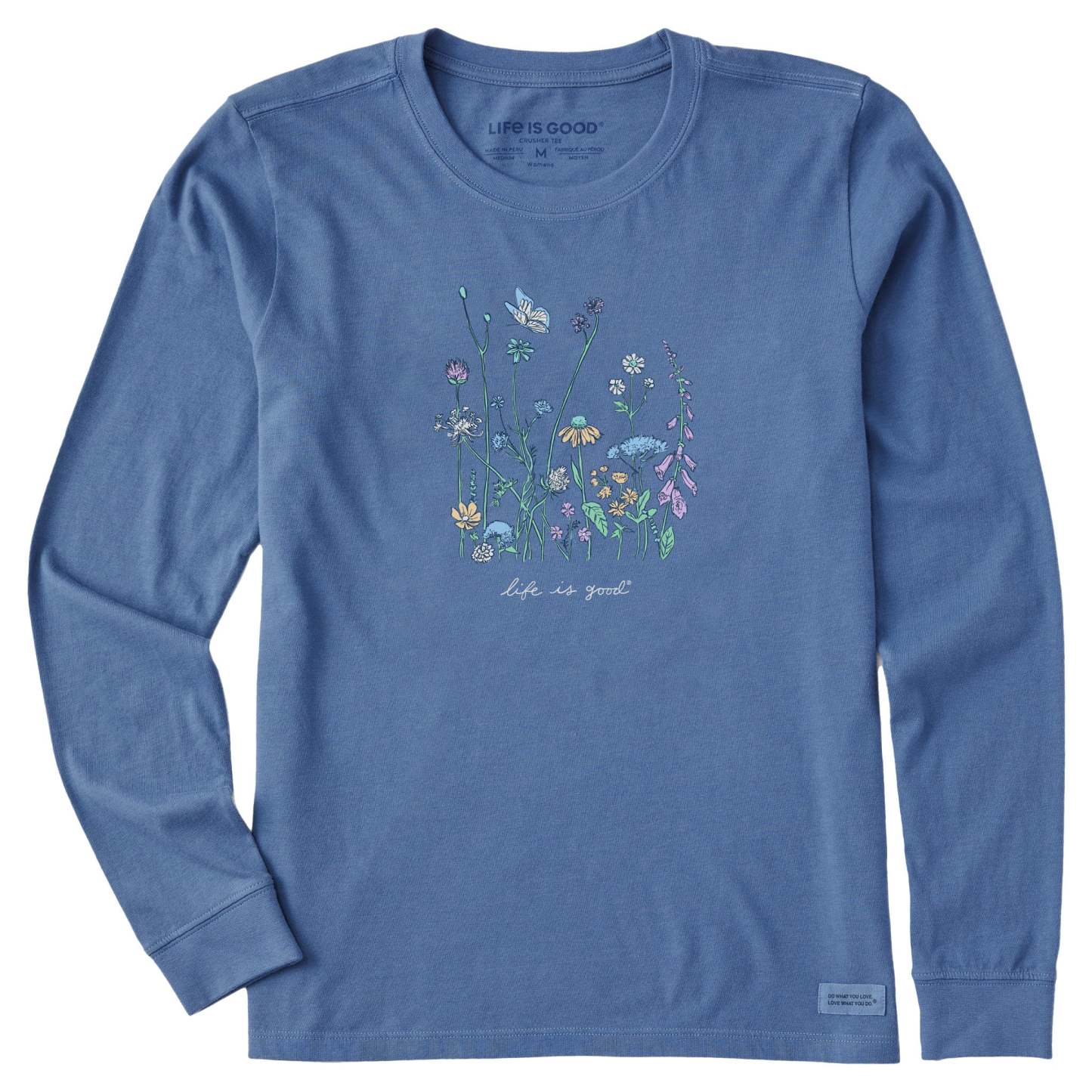 Women's Realaxed Wildflowers Long Sleeve Crusher Tee