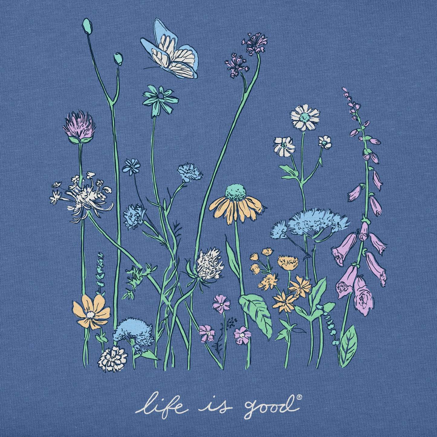 Women's Realaxed Wildflowers Long Sleeve Crusher Tee