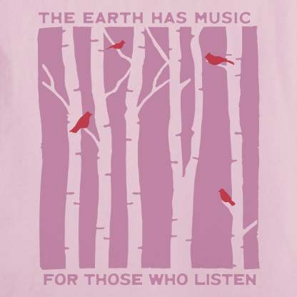 Women's The Earth Has Music and Trees Long Sleeve Crusher Vee