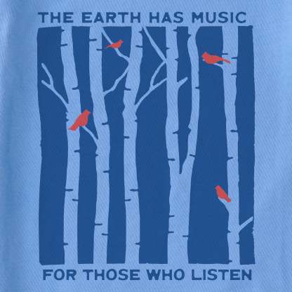 Women's The Earth Has Music and Trees Long Sleeve Crusher Vee