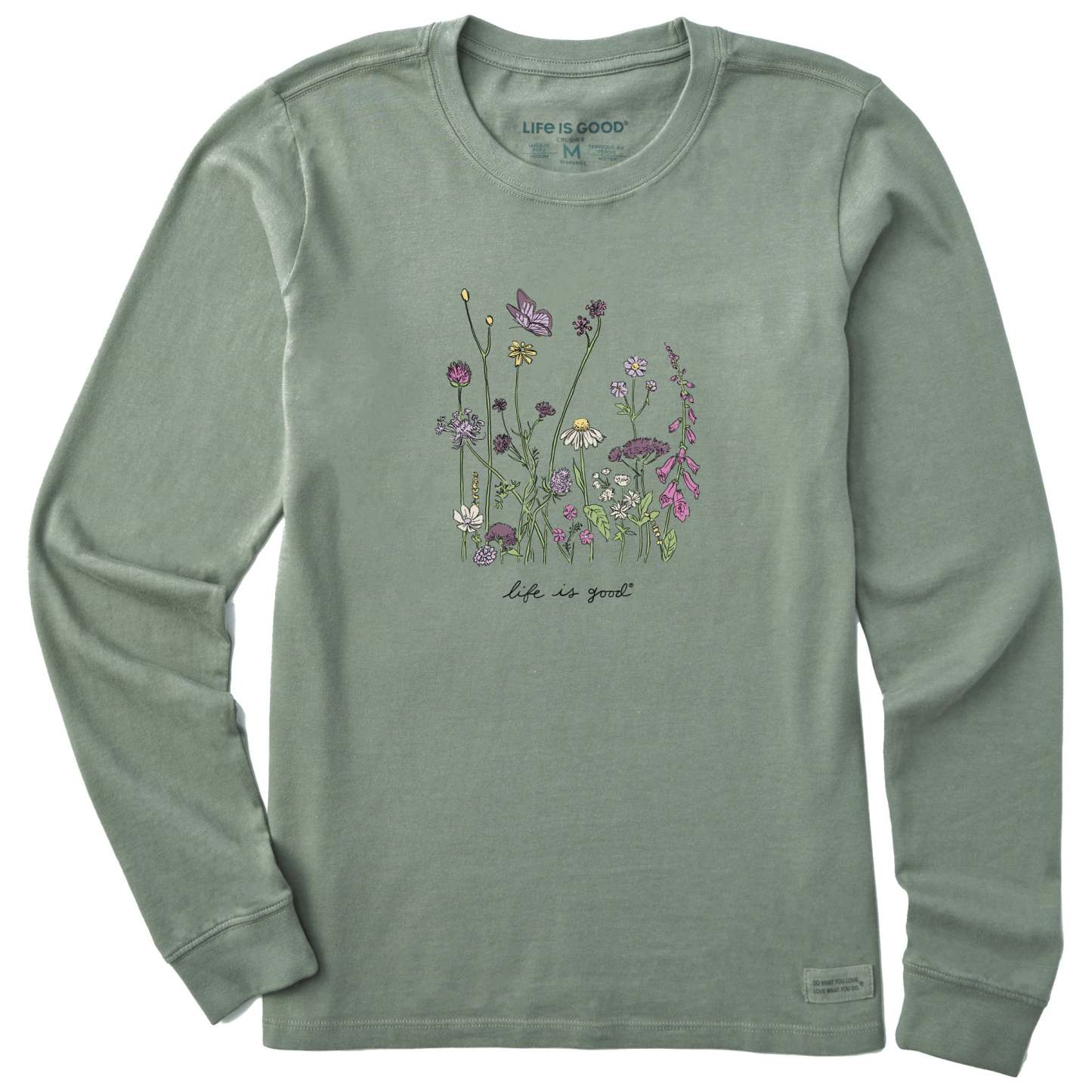 Women's Realaxed Wildflowers Long Sleeve Crusher Tee