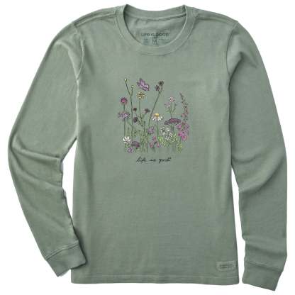 Women's Realaxed Wildflowers Long Sleeve Crusher Tee