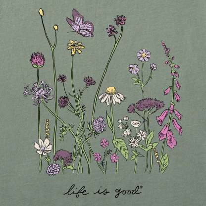 Women's Realaxed Wildflowers Long Sleeve Crusher Tee