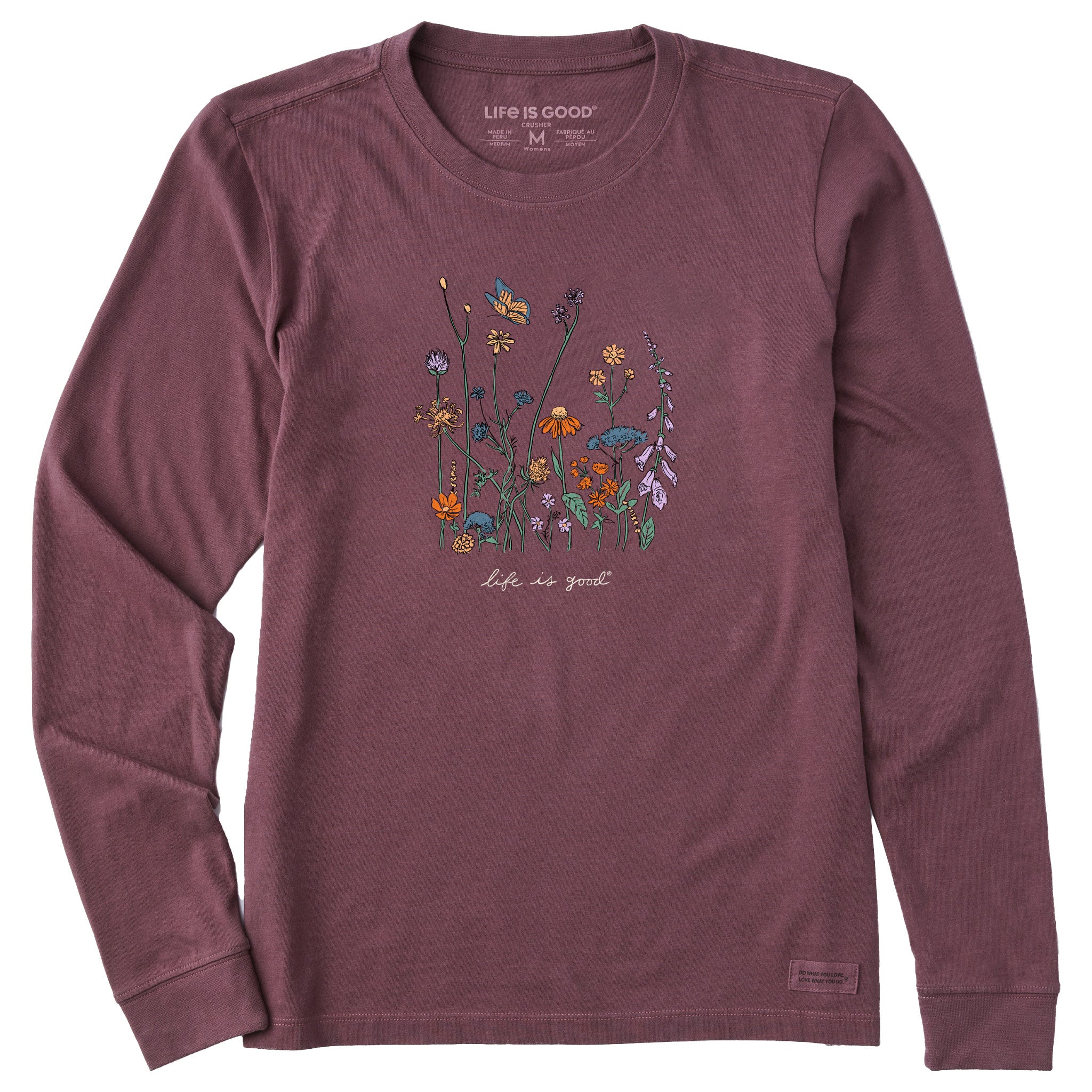 Women's Realaxed Wildflowers Long Sleeve Crusher Tee