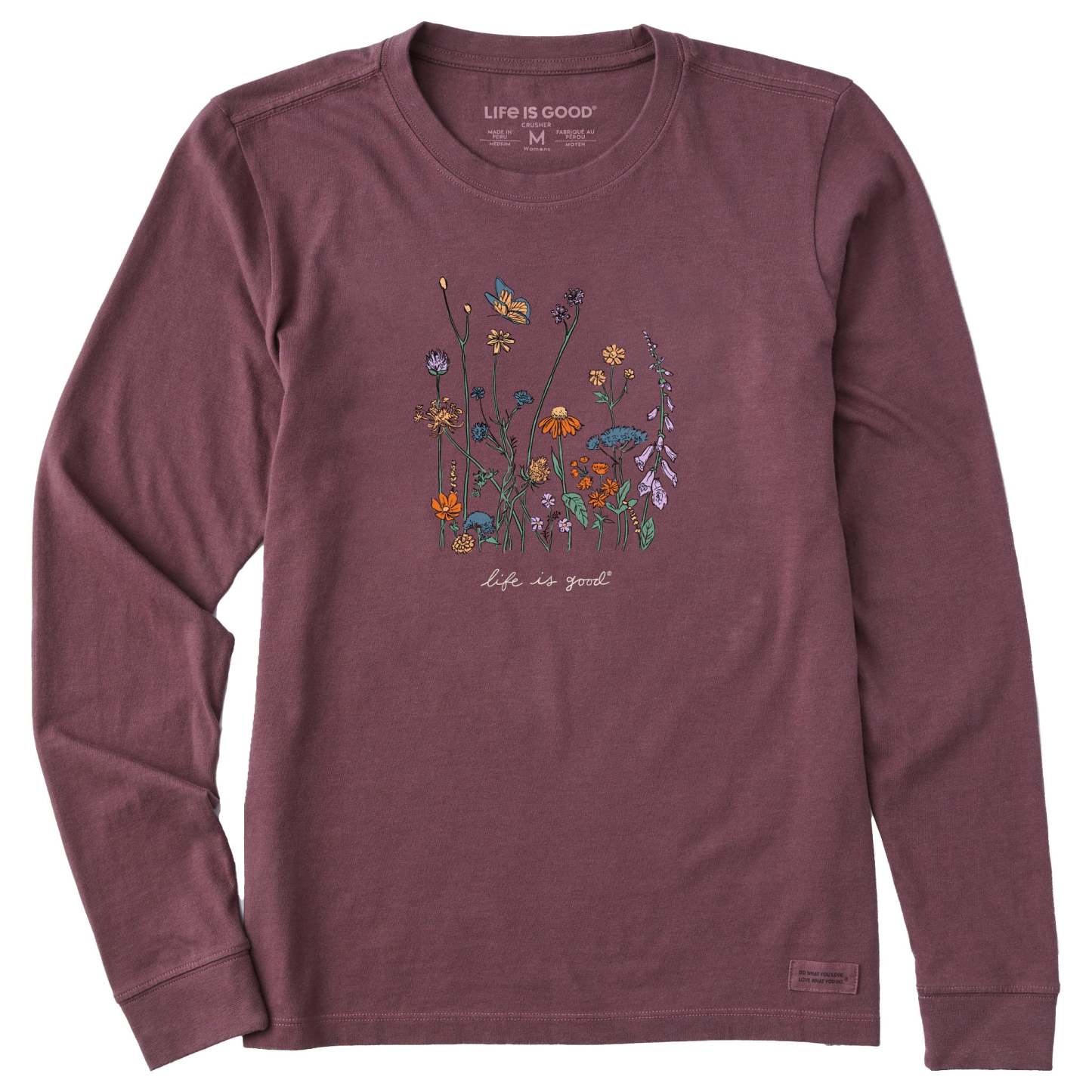 Women's Realaxed Wildflowers Long Sleeve Crusher Tee