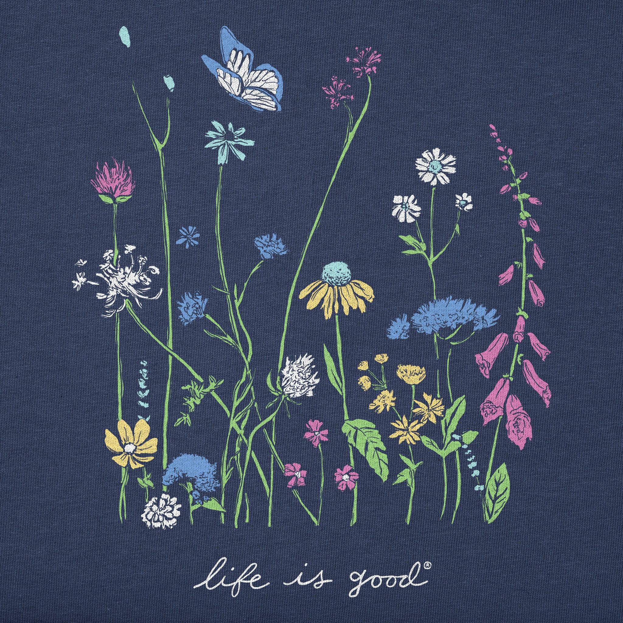 Women's Realaxed Wildflowers Long Sleeve Crusher Tee