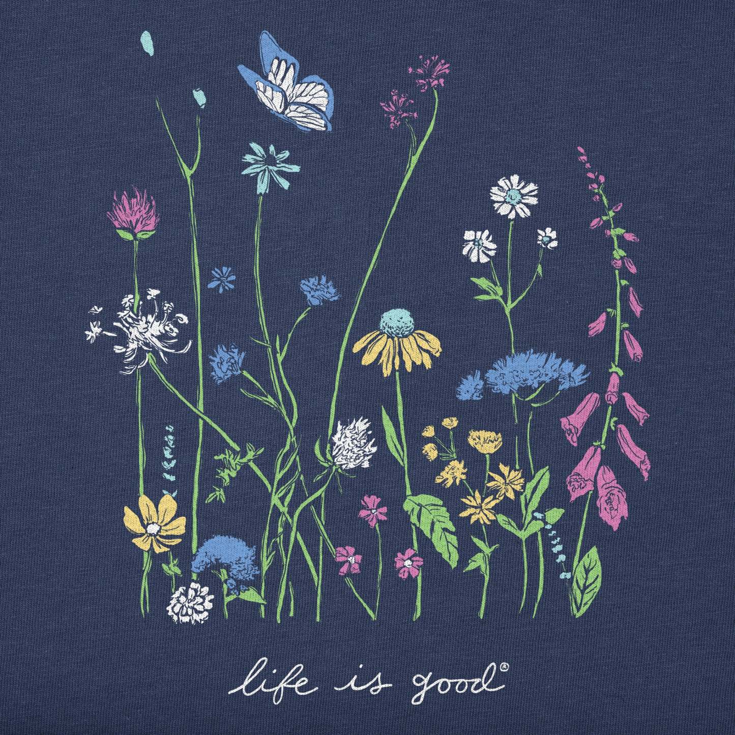 Women's Realaxed Wildflowers Long Sleeve Crusher Tee