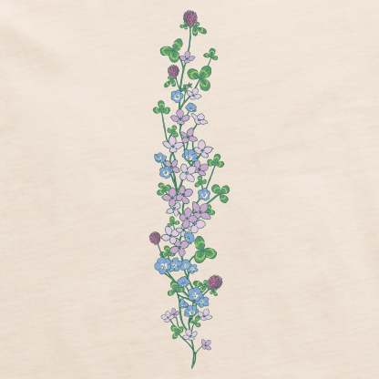 Women's Clovers & Wildflowers Long Sleeve Crusher Tee