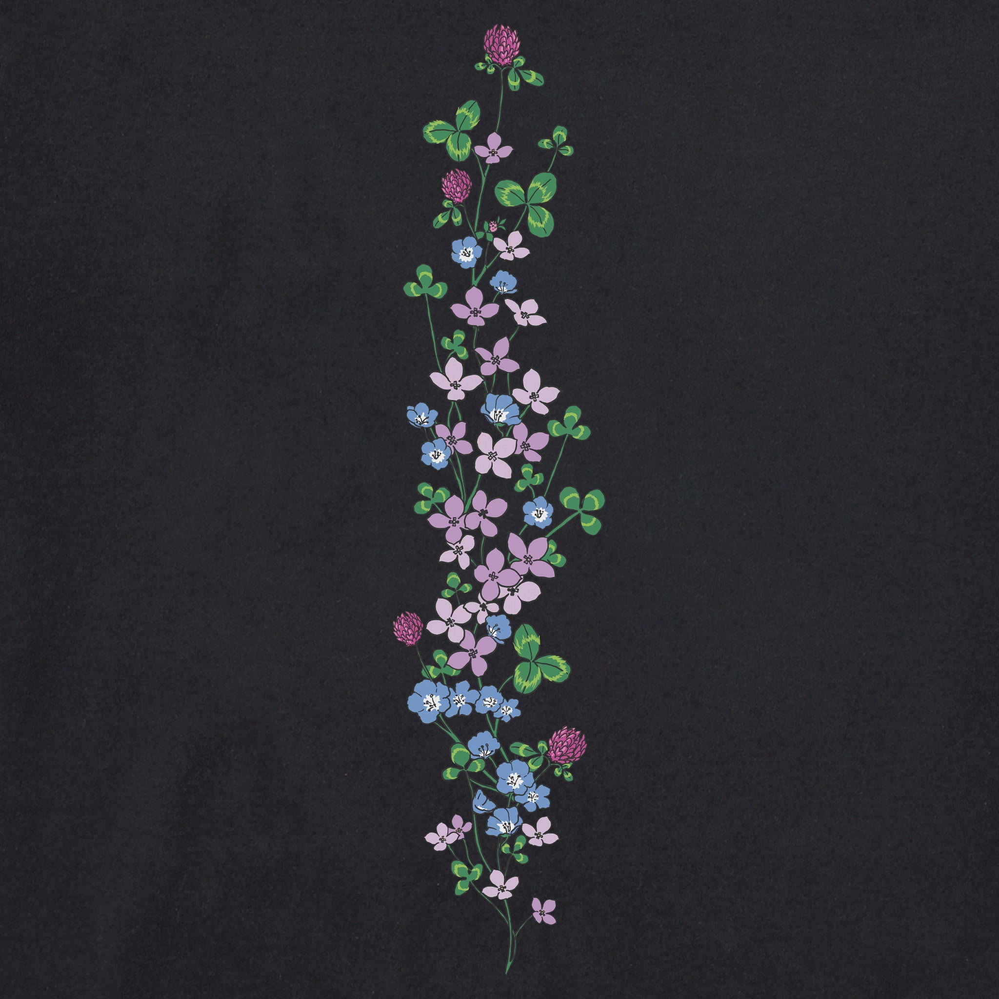 Women's Clovers & Wildflowers Long Sleeve Crusher Tee