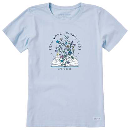 Women's Read More Flower Book Short Sleeve Tee