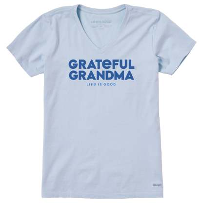 Women's Grateful Grandma Short Sleeve Crusher Vee