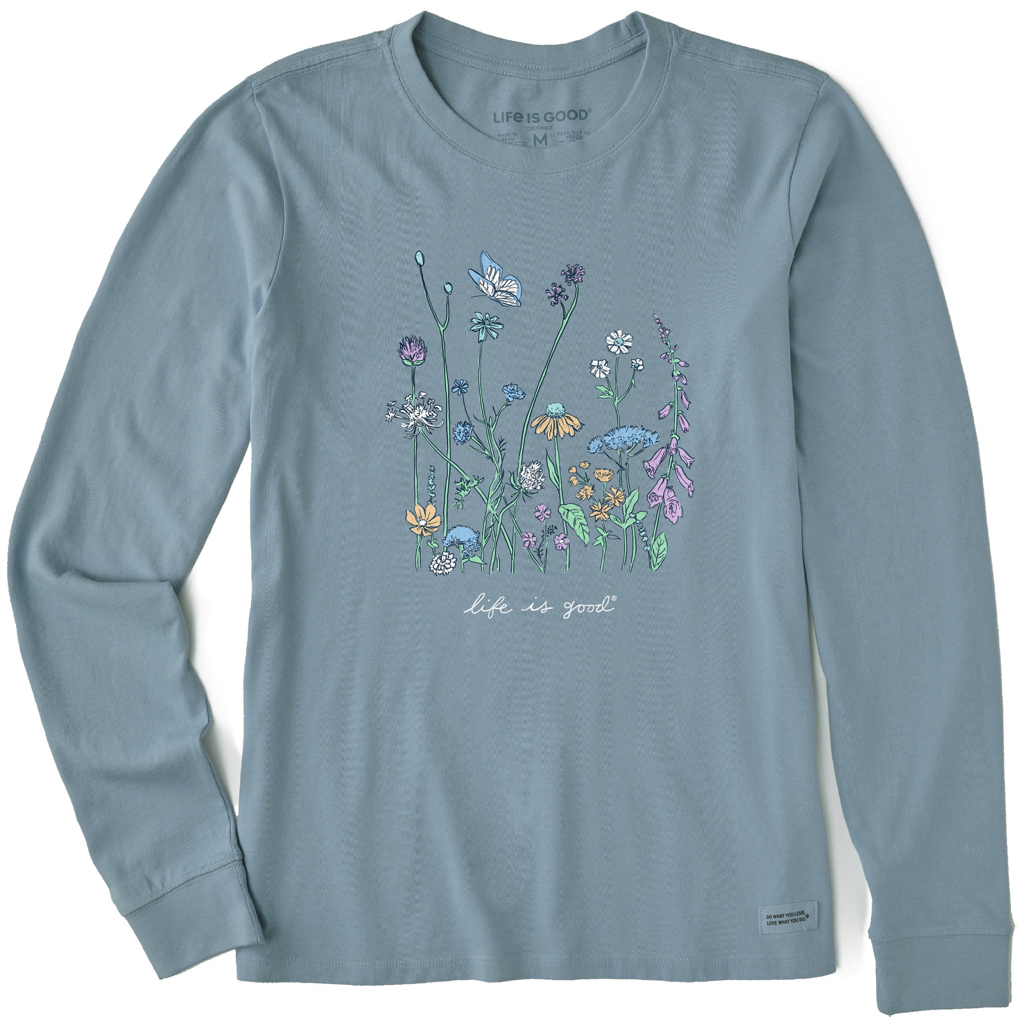 Women's Realaxed Wildflowers Long Sleeve Crusher Tee