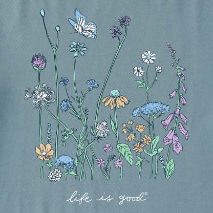 Women's Realaxed Wildflowers Long Sleeve Crusher Tee