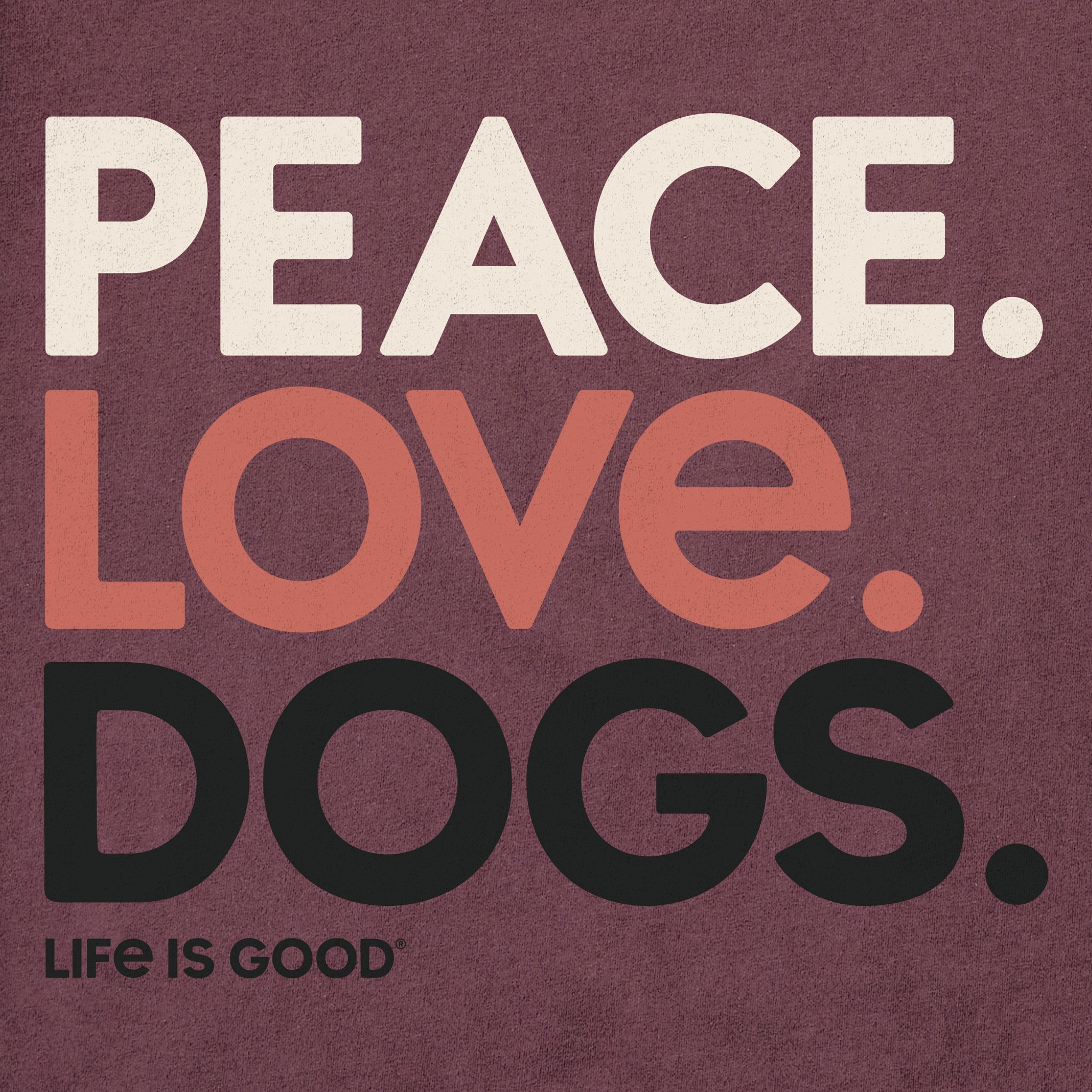 Women's Peace Love Dogs Short Sleeve Crusher Tee