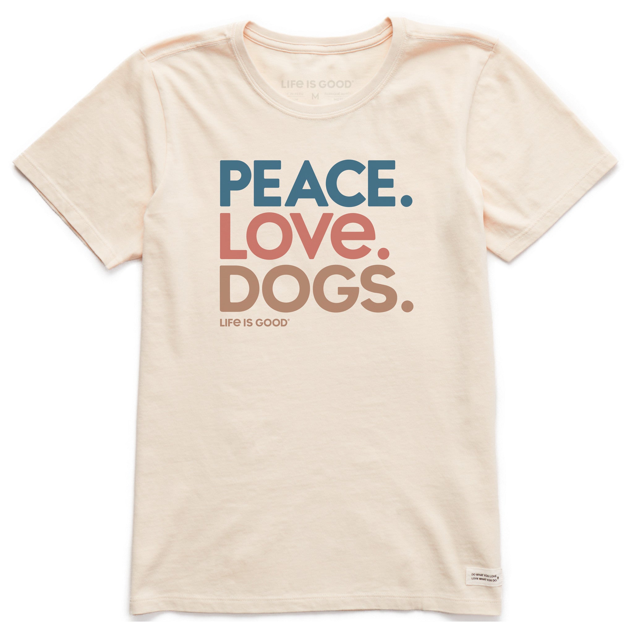 Women's Peace Love Dogs Short Sleeve Crusher Tee
