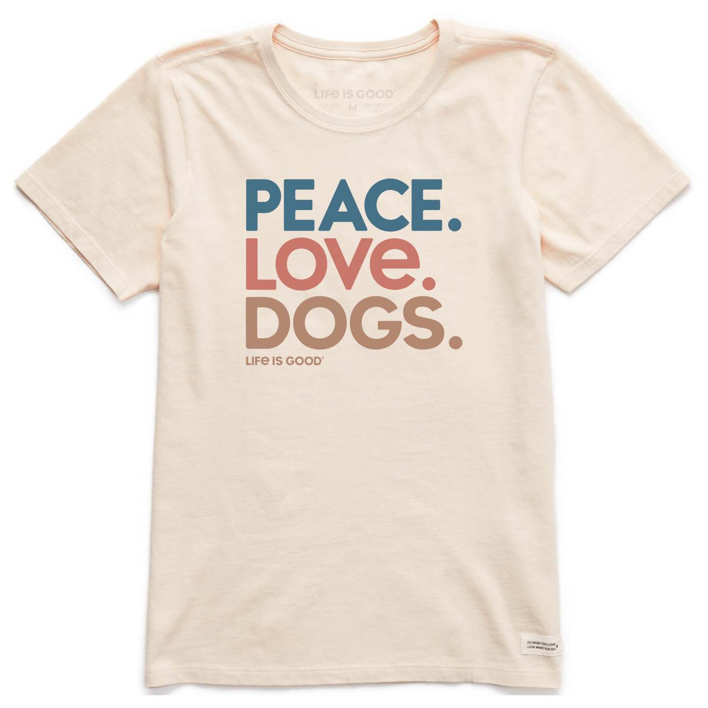 Women's Peace Love Dogs Short Sleeve Crusher Tee