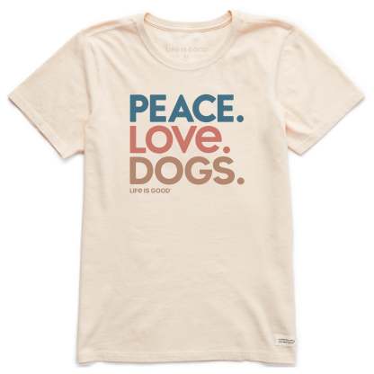 Women's Peace Love Dogs Short Sleeve Crusher Tee