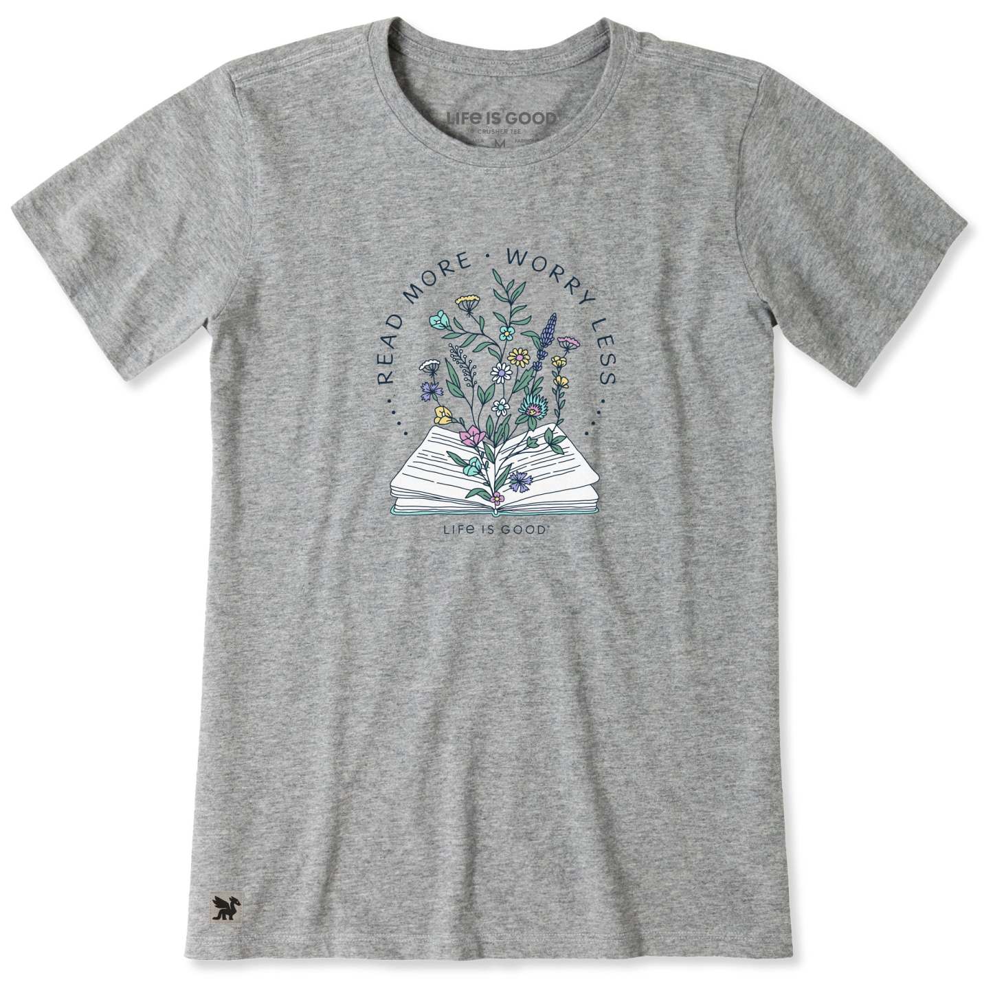 Women's Read More Flower Book Short Sleeve Tee