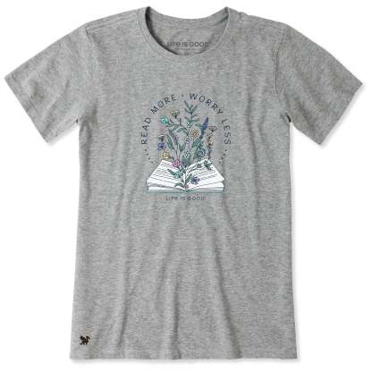 Women's Read More Flower Book Short Sleeve Tee