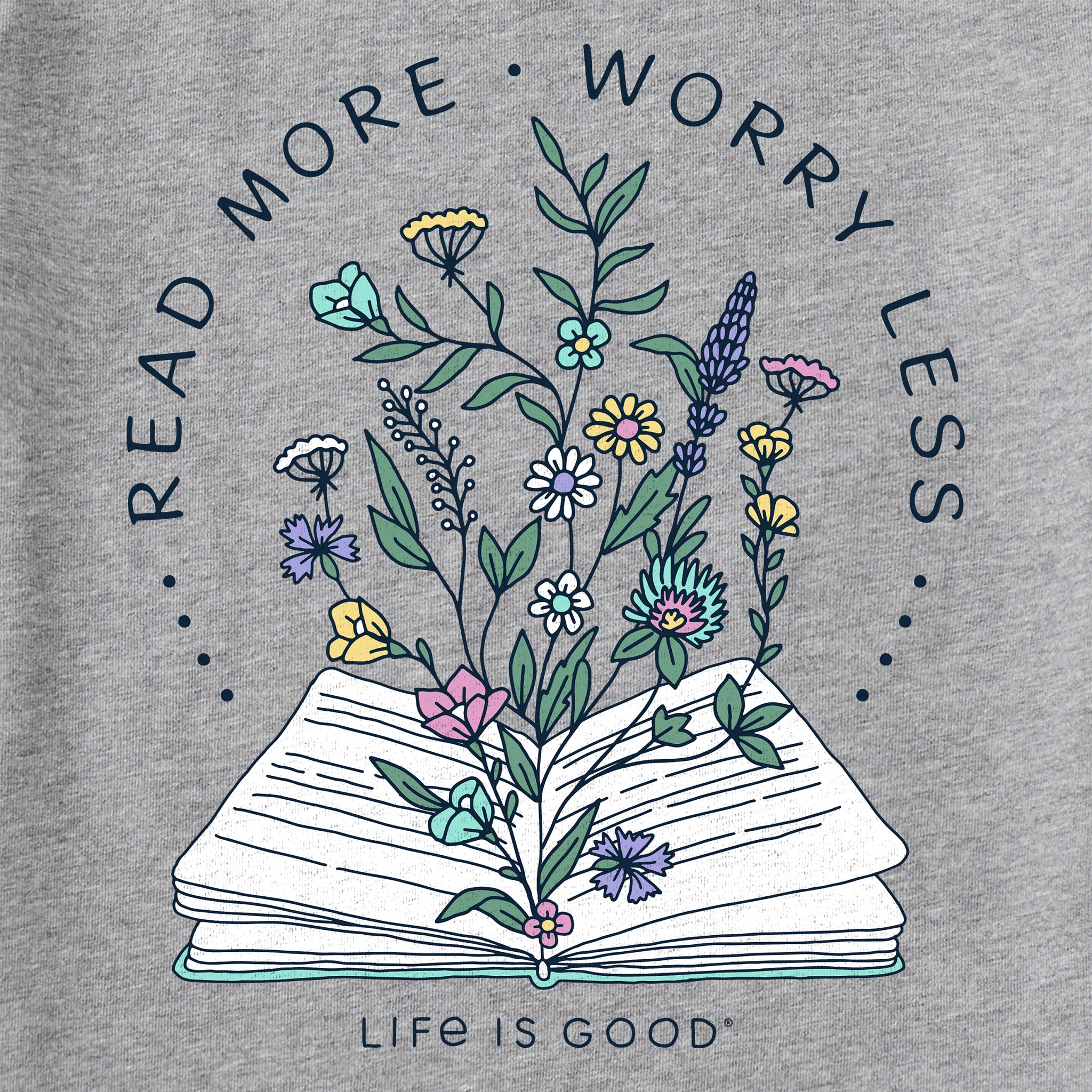 Women's Read More Flower Book Short Sleeve Tee