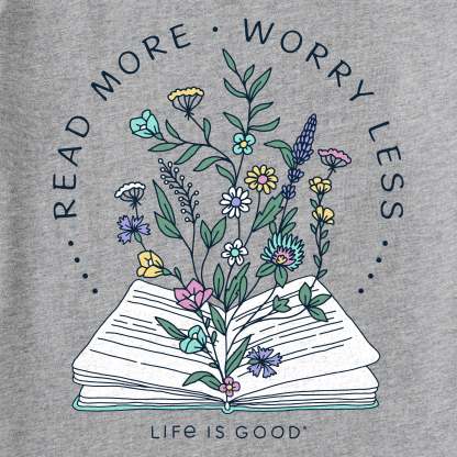 Women's Read More Flower Book Short Sleeve Tee