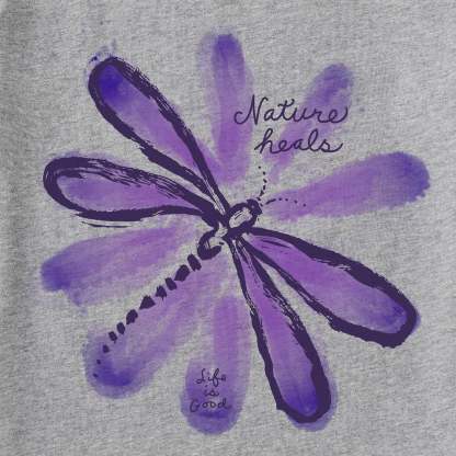 Women's Nature Heals Dragonfly Short Sleeve Vee