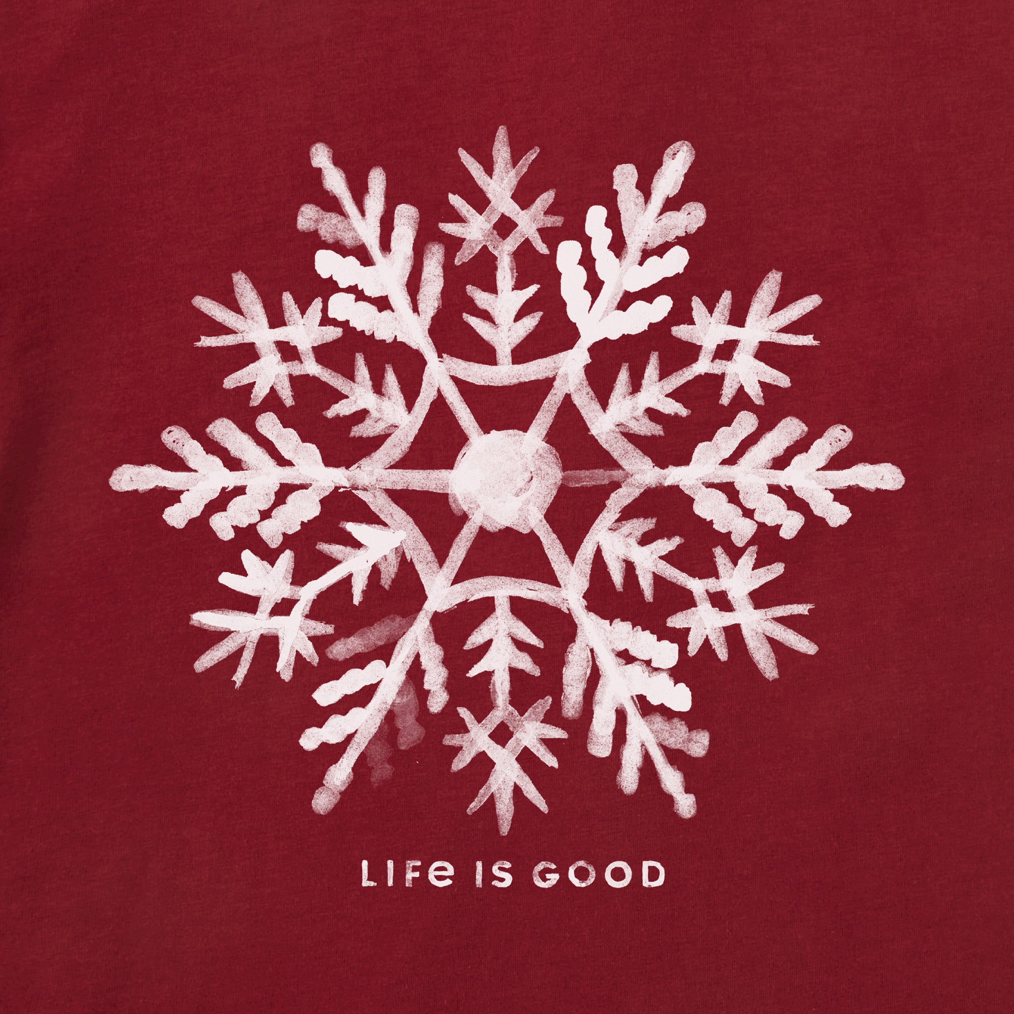 Women's Watercolor Snowflake Long Sleeve Crusher Tee