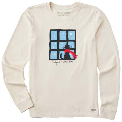 Women's Magic in the Air Cat Long Sleeve Crusher Tee