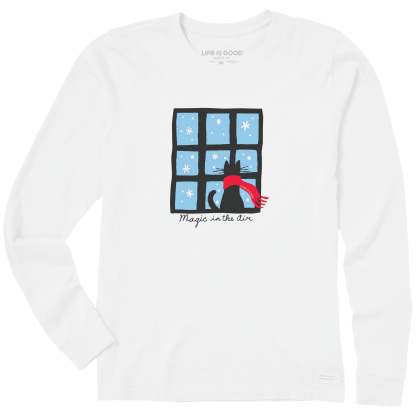 Women's Magic in the Air Cat Long Sleeve Crusher Tee