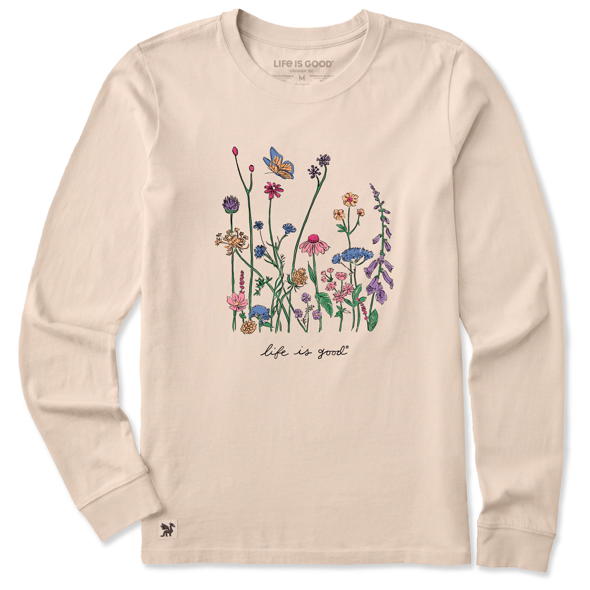 Women's Realaxed Wildflowers Long Sleeve Crusher Tee