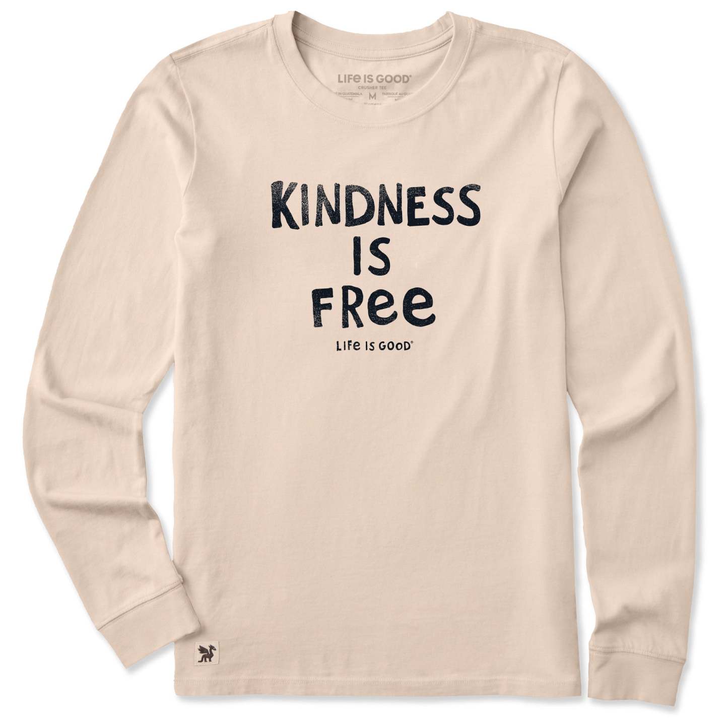 Women's Kindness is Free Long Sleeve Crusher Tee