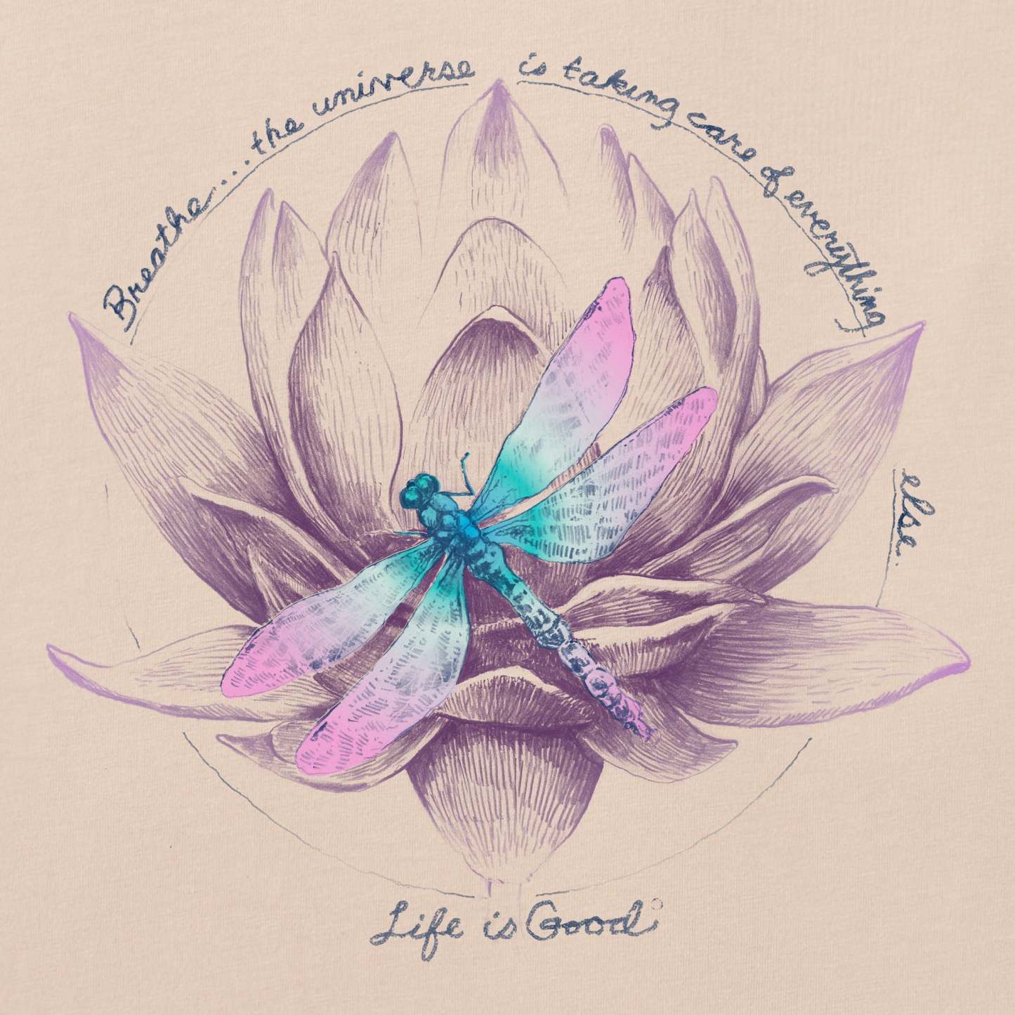 Women's Dragonfly Lotus Breathe Short Sleeve Tee