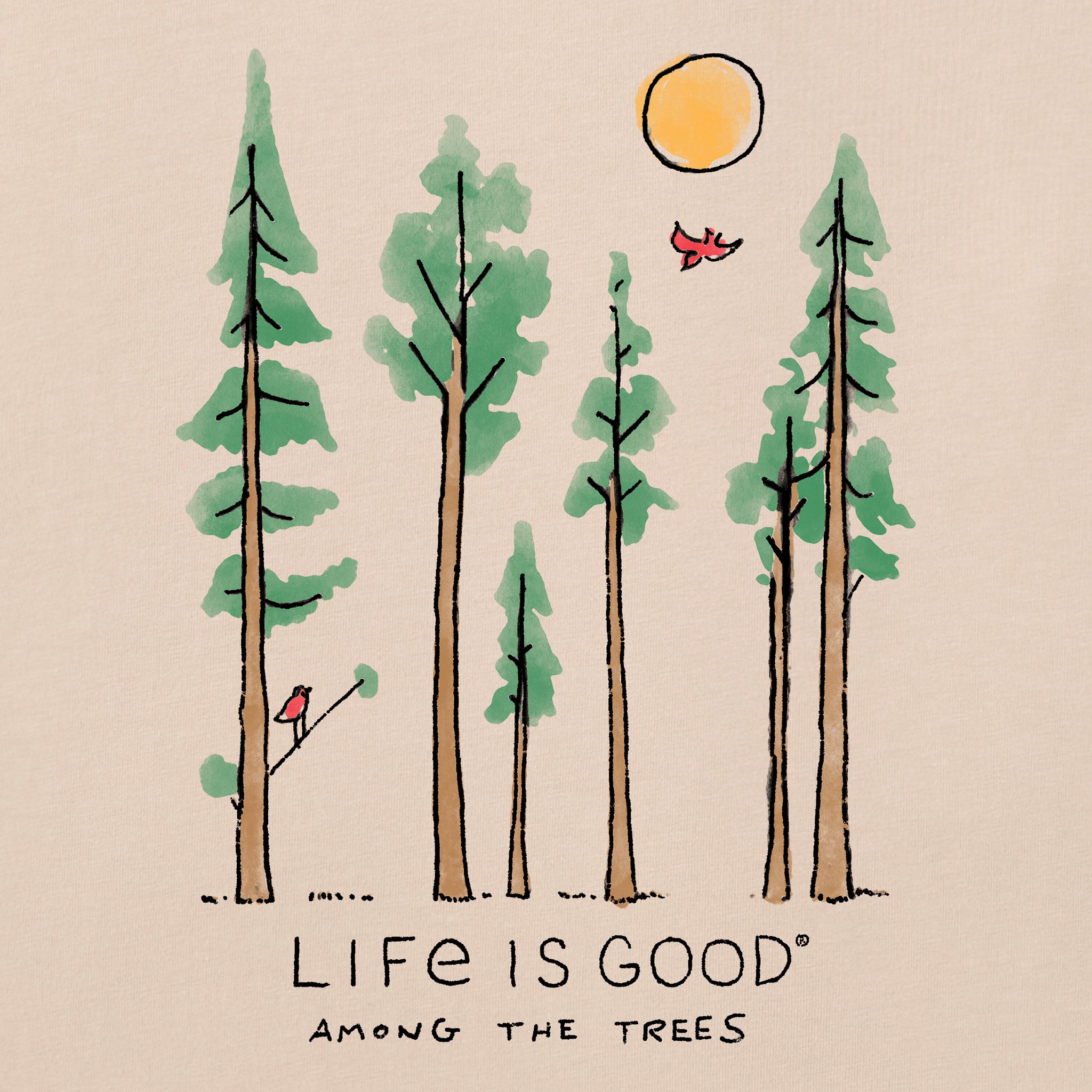 Women's Life is Good Among the Trees Short Sleeve Tee