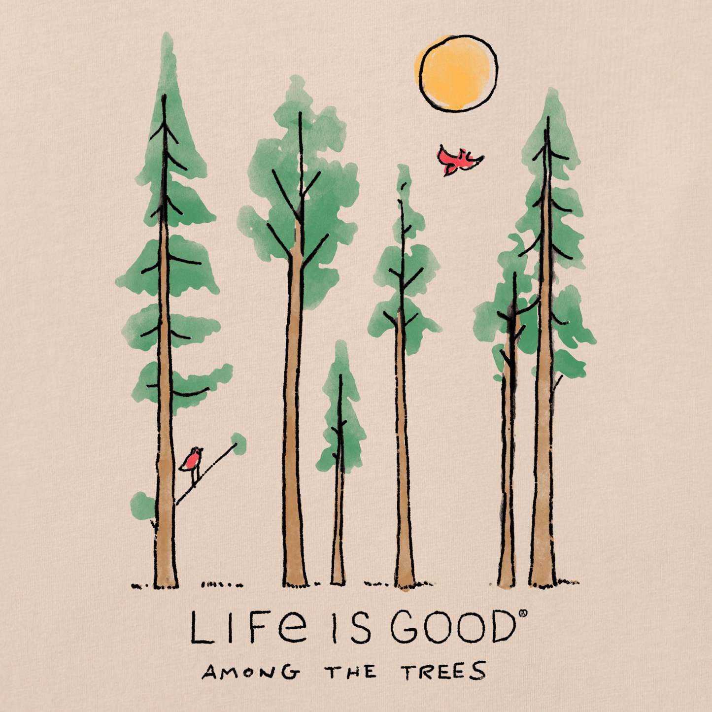 Women's Life is Good Among the Trees Short Sleeve Tee