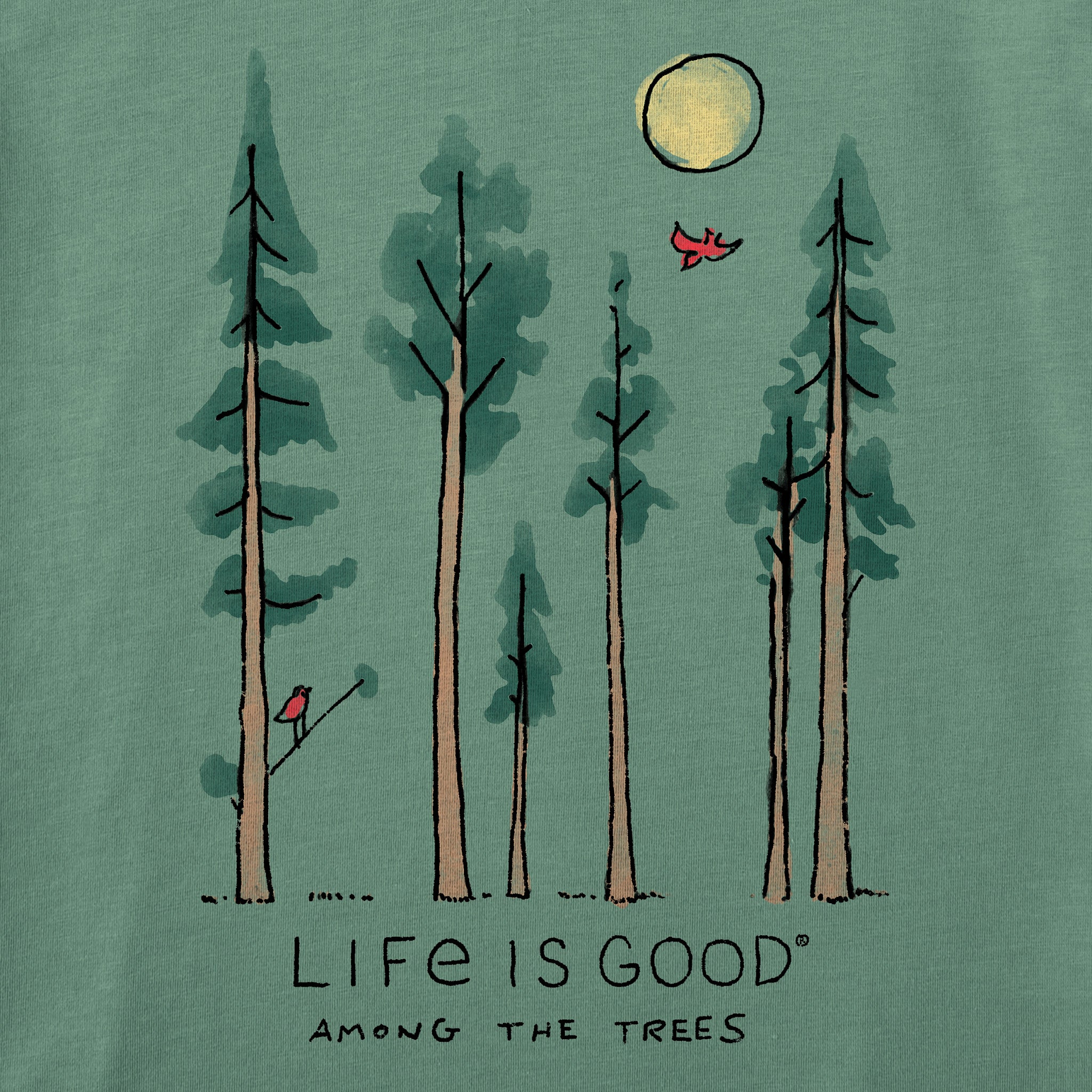 Women's Life is Good Among the Trees Short Sleeve Tee