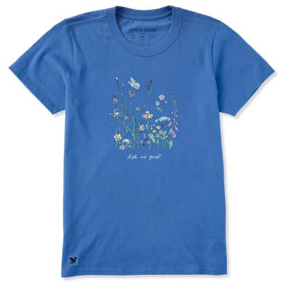 Women's Realaxed Wildflowers Short Sleeve Tee